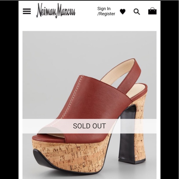 SOLD Chloe _ cork n leather platform sandal - Picture 2 of 6